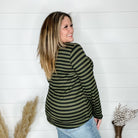 "Got Me" Long Sleeve Striped Top (Green Black)-Lola Monroe Boutique