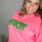 Green Patch Sweatshirt-Lola Monroe Boutique