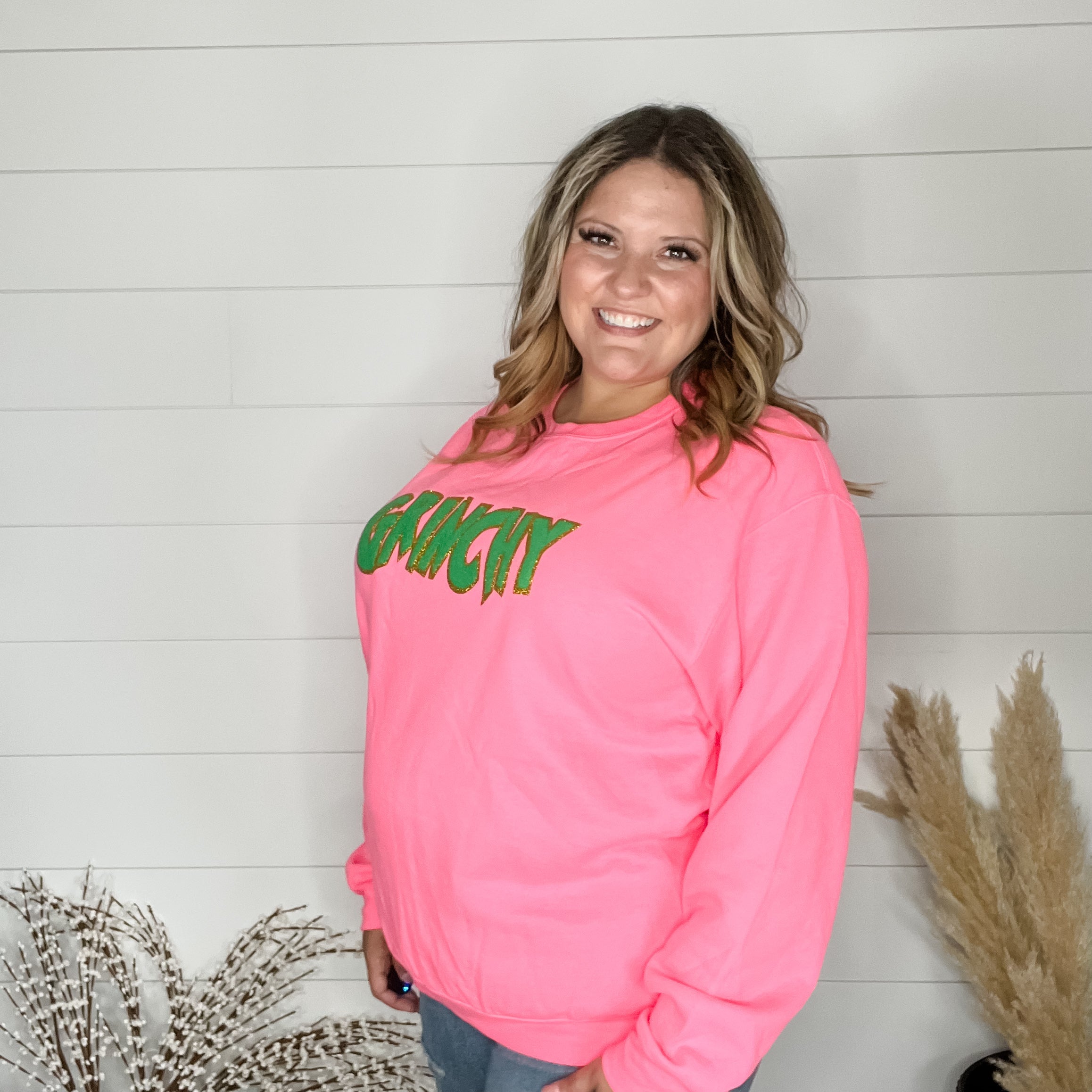 Green Patch Sweatshirt-Lola Monroe Boutique