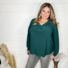 "Guardian" V Neck Balloon Long Sleeve-Lola Monroe Boutique