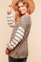 Hacci Brushed Animal Print Long Sleeve-Lola Monroe Boutique