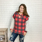 Hacci Brushed Plaid Long Sleeve-Lola Monroe Boutique