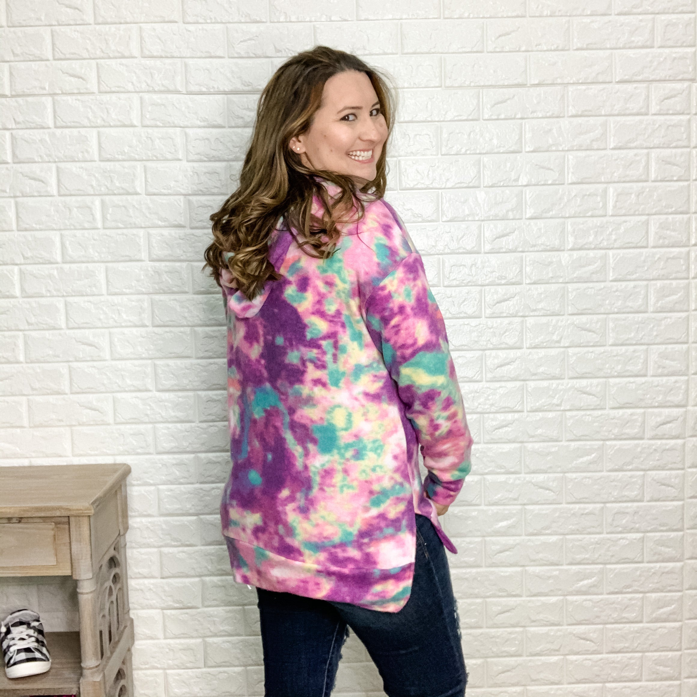 Hacci Tie Dye Hoodie-Lola Monroe Boutique