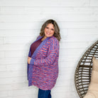 "Hazelee" Woven Cardigan (Purple)-Lola Monroe Boutique