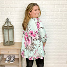 "Heidi" Floral & Animal Print 3/4 Sleeve with Pockets-Lola Monroe Boutique