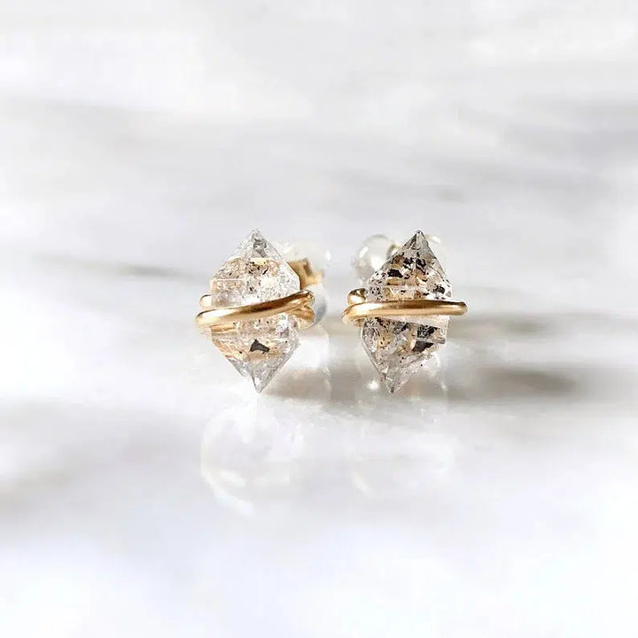 Herkimer Diamond Stud Earrings (Multiple Options)-Lola Monroe Boutique