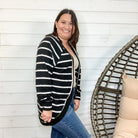 "Hiding in the Shadows" Striped Cardigan-Lola Monroe Boutique