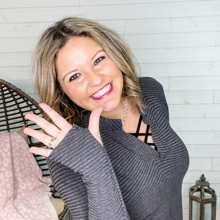 Honey Me Grey Flat Ribbed Gabby