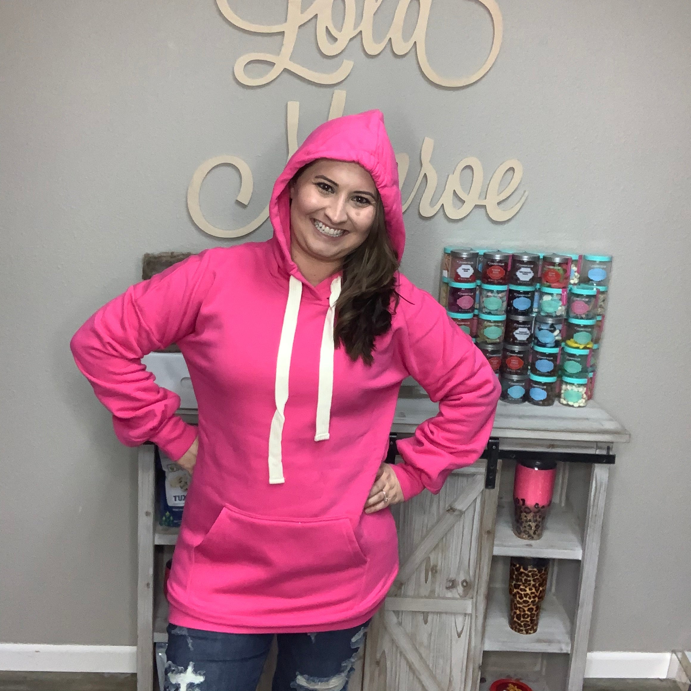 Hooded Sweatshirt (Multiple Colors)-Lola Monroe Boutique