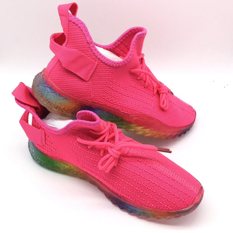 Hot Pink "Gabby" Sneaker (Womens Sizes 6 - 10)-Lola Monroe Boutique