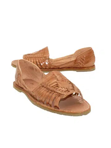 Huarache Slip On Sandals (Tan)-Lola Monroe Boutique