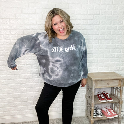 "Hug Life" Marble Sweatshirt