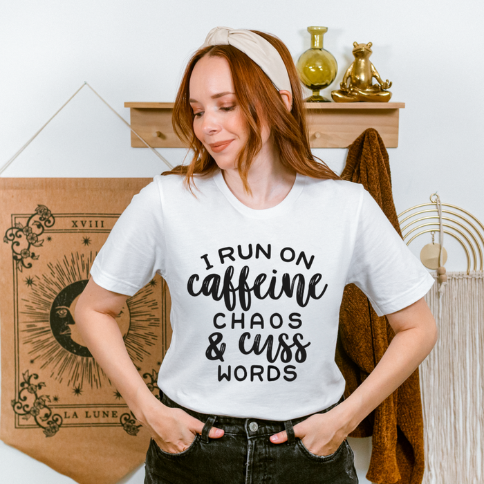 I run on caffeine chaos & cuss words-Lola Monroe Boutique