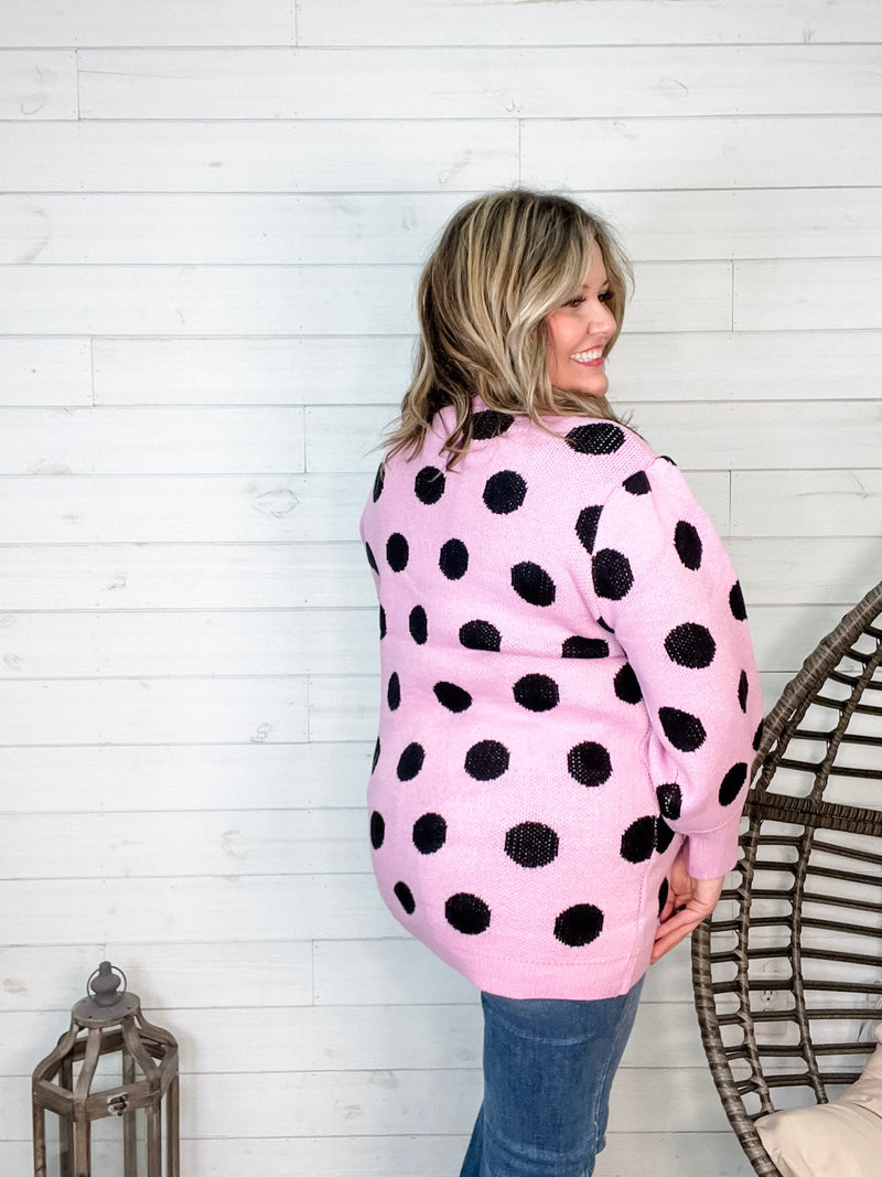 "I Say Yes" Polka Dot Sweater-Lola Monroe Boutique