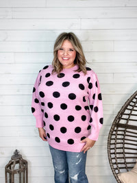 "I Say Yes" Polka Dot Sweater-Lola Monroe Boutique