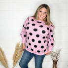 "I Say Yes" Polka Dot Sweater-Lola Monroe Boutique