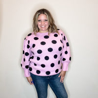 "I Say Yes" Polka Dot Sweater-Lola Monroe Boutique