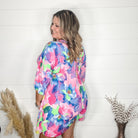 "I Wonder" Floral 3/4 Sleeve V Neck Dress-Lola Monroe Boutique