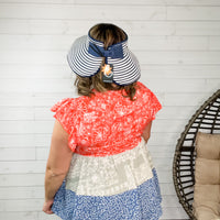 Straw Sun Hat with Bow Adjustable (Multiple Colors)