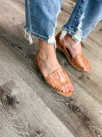 Huarache Slip On Sandals (Tan)