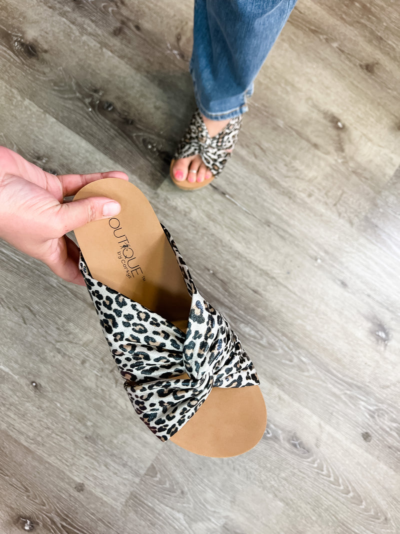 "Cheerful" By Corkys  Slip On Cork Wedge (Leopard)