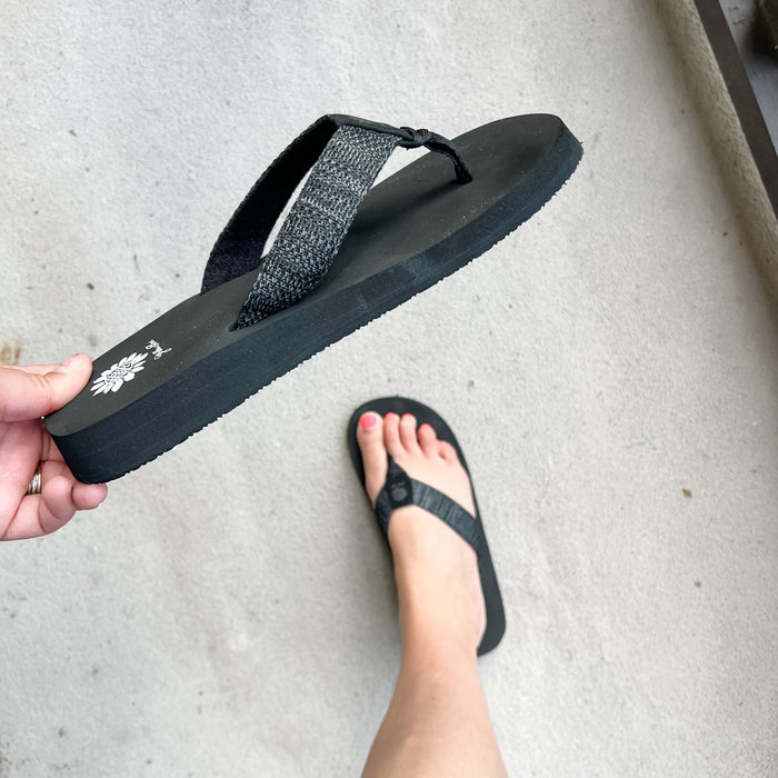 Pixel Flatform Flip Flop Clear Black by Yellowbox - For The Love