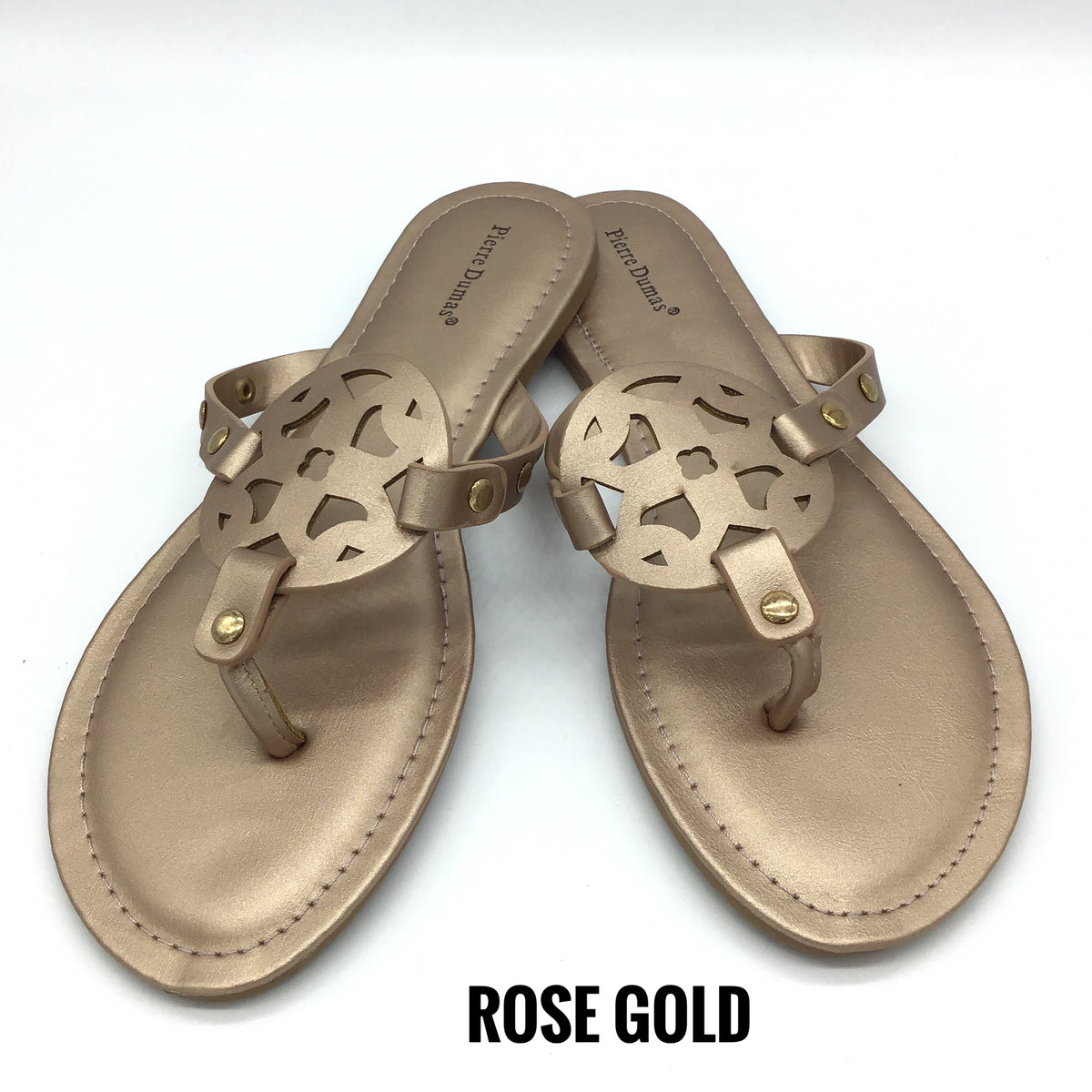 Adult Designer Inspired Sandal (Rose Gold)