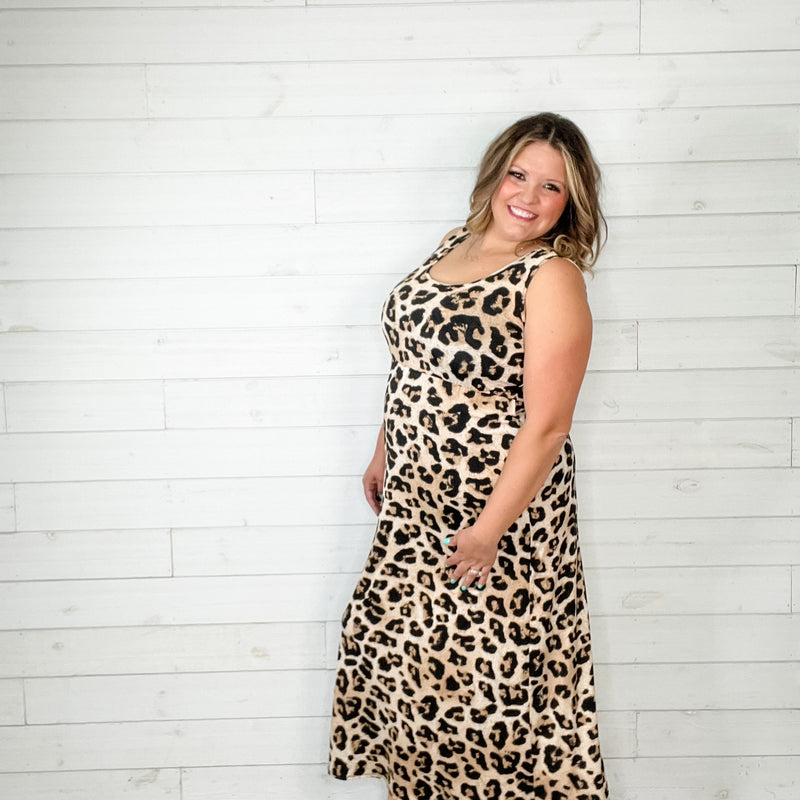 "Reckless" Animal Print Tank Dress with Pockets