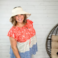 Straw Sun Hat with Bow Adjustable (Multiple Colors)
