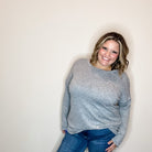 "In Every Color" Long Sleeve Round Neck (Heather Grey)-Lola Monroe Boutique