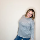 "In Every Color" Long Sleeve Round Neck (Heather Grey)-Lola Monroe Boutique