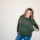 "In Every Color" Long Sleeve Round Neck (Olive)-Lola Monroe Boutique