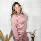 "In Flight" Half Zip Pullover (Mauve)-Lola Monroe Boutique