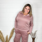 "In Flight" Half Zip Pullover (Mauve)-Lola Monroe Boutique