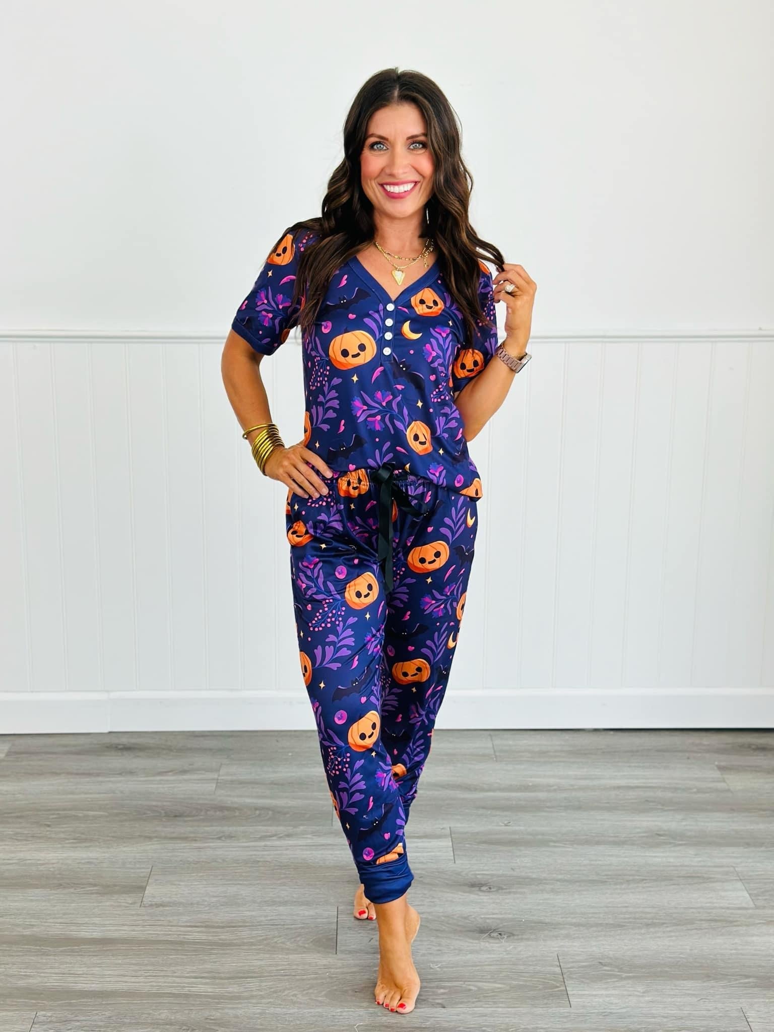 Pre Order Halloween Print PJ Jogger Sets (Multiple Options)-Lola Monroe Boutique