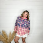 "Intentional" Hooded Button Up Flannel-Lola Monroe Boutique