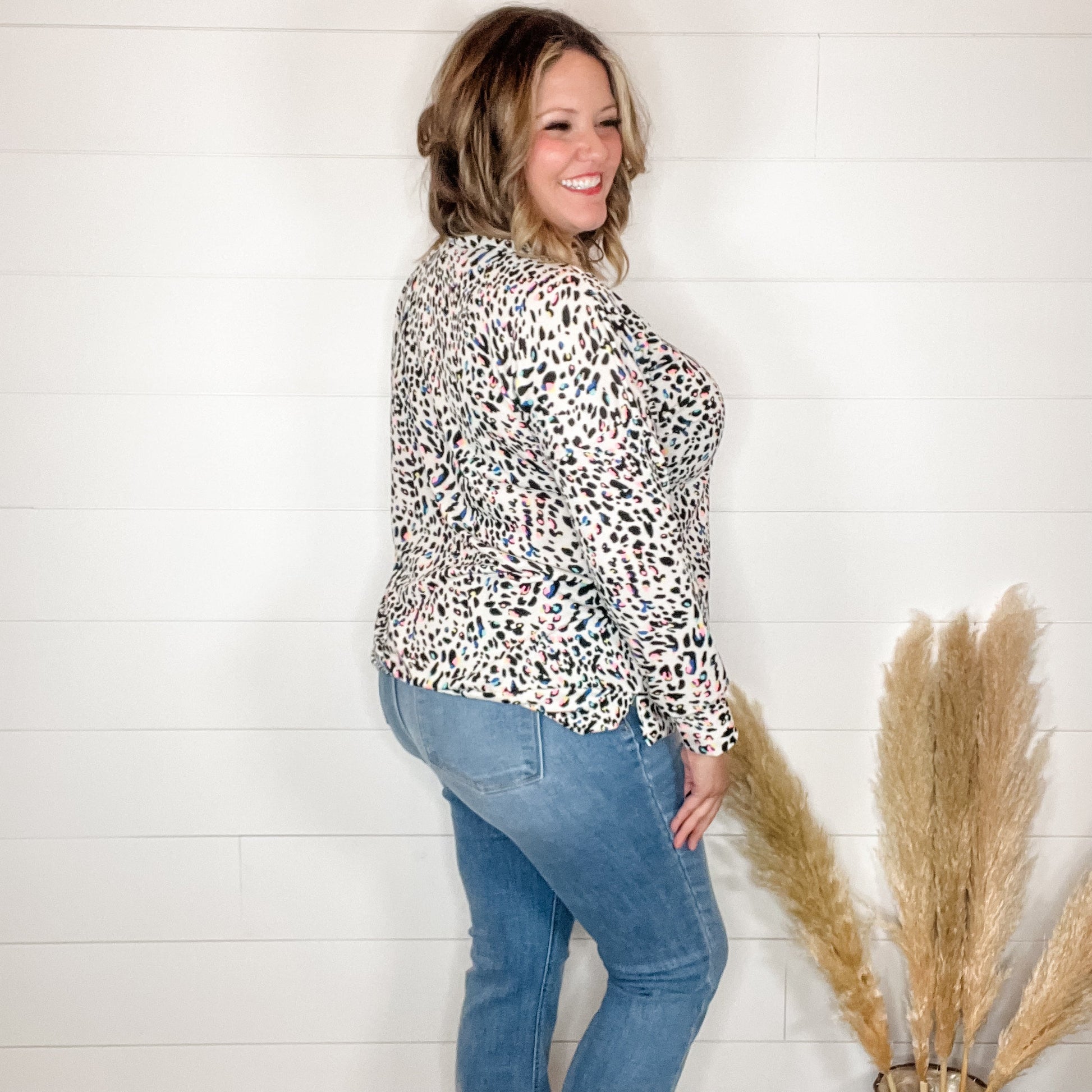 "Invested" Animal Print Long Sleeve Weekender
