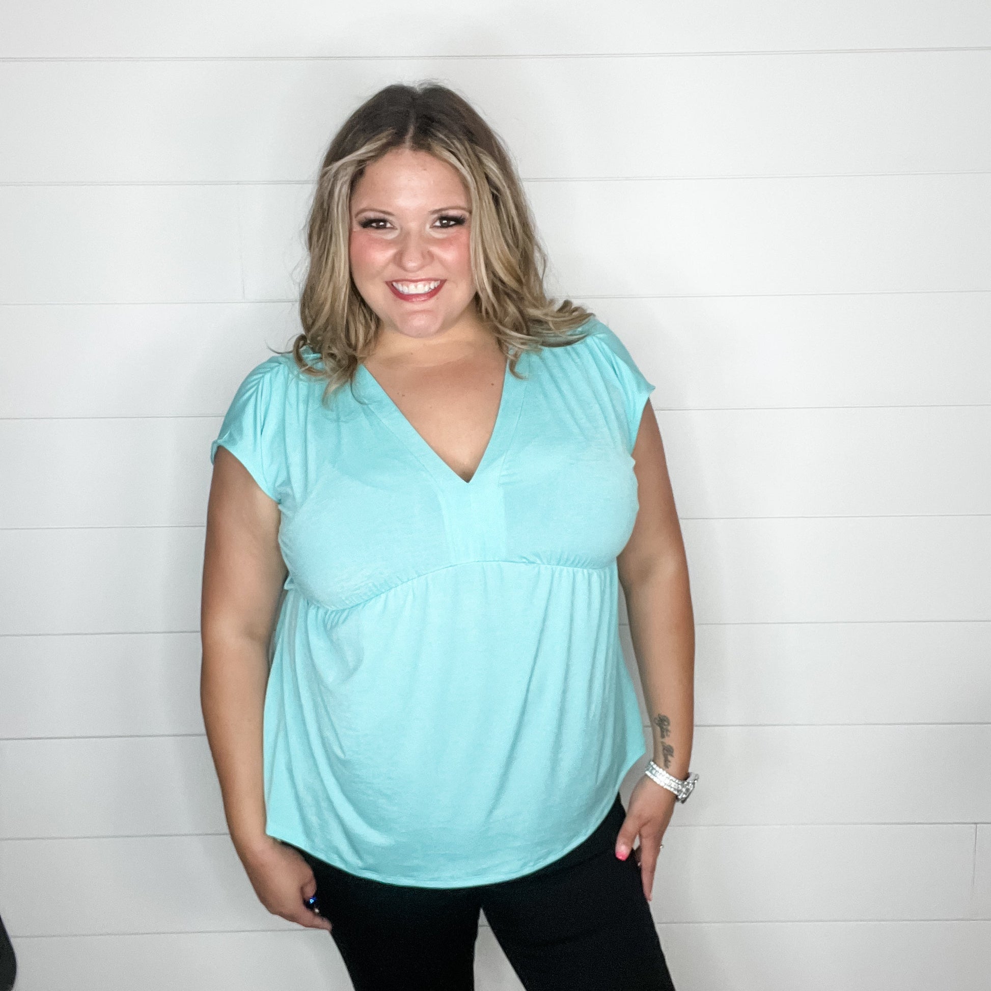 "It Counts" Solid Sleeveless Dreamer (Neon Blue)