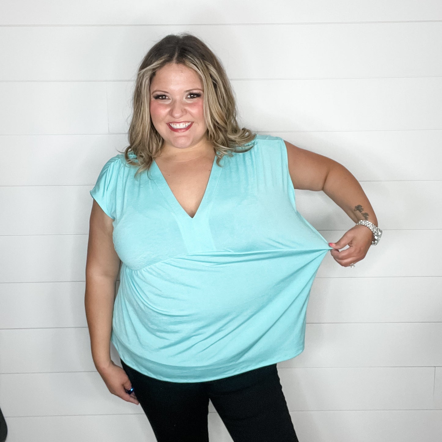 "It Counts" Solid Sleeveless Dreamer (Neon Blue)