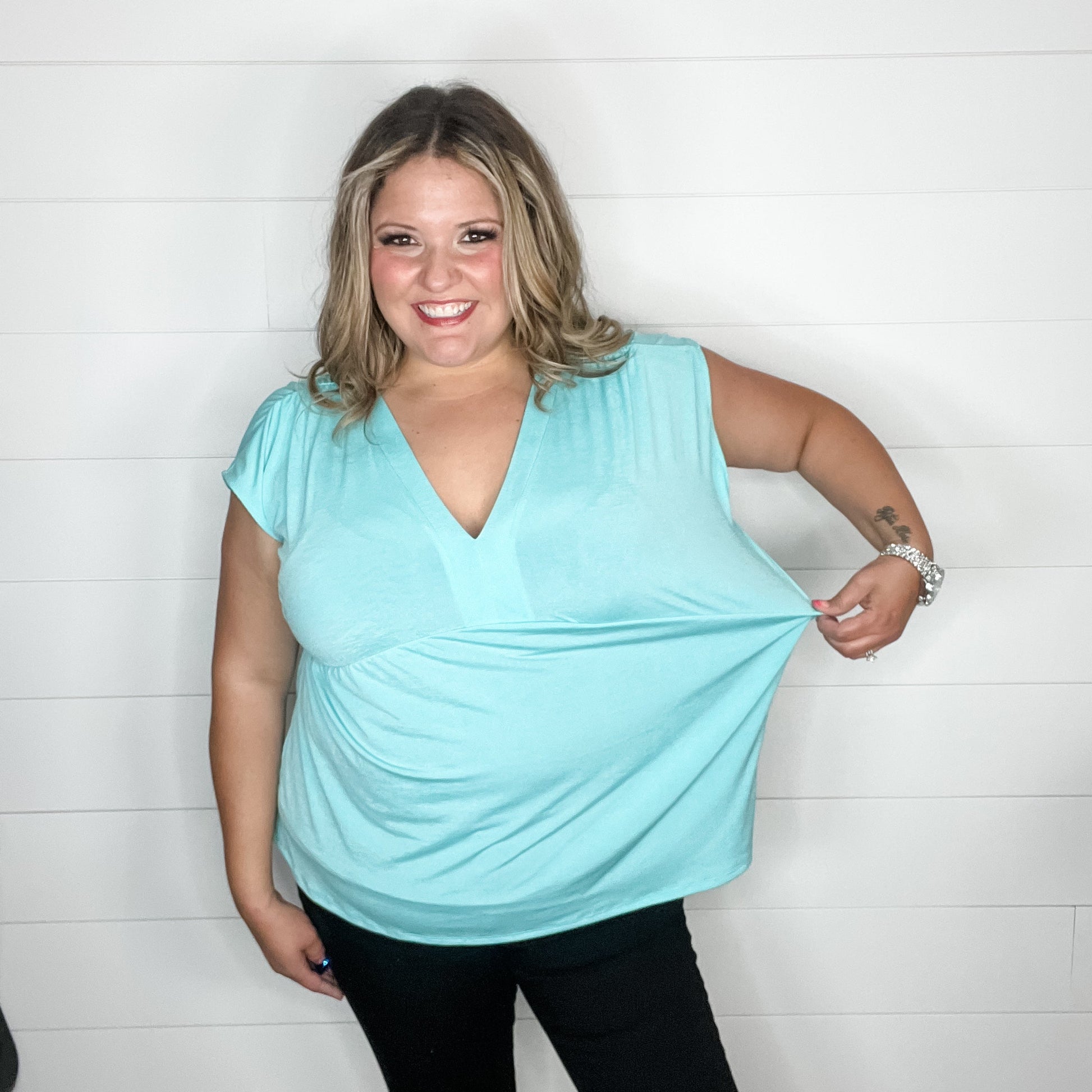 "It Counts" Solid Sleeveless Dreamer (Neon Blue)