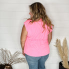 "It Counts" Solid Sleeveless Dreamer (Neon Pink)-Lola Monroe Boutique