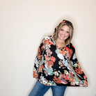 "It Goes" Floral Hoodie-Lola Monroe Boutique