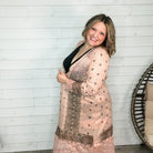 "It's A Date" Long Cardigan with Embelishments (Peach)-Lola Monroe Boutique