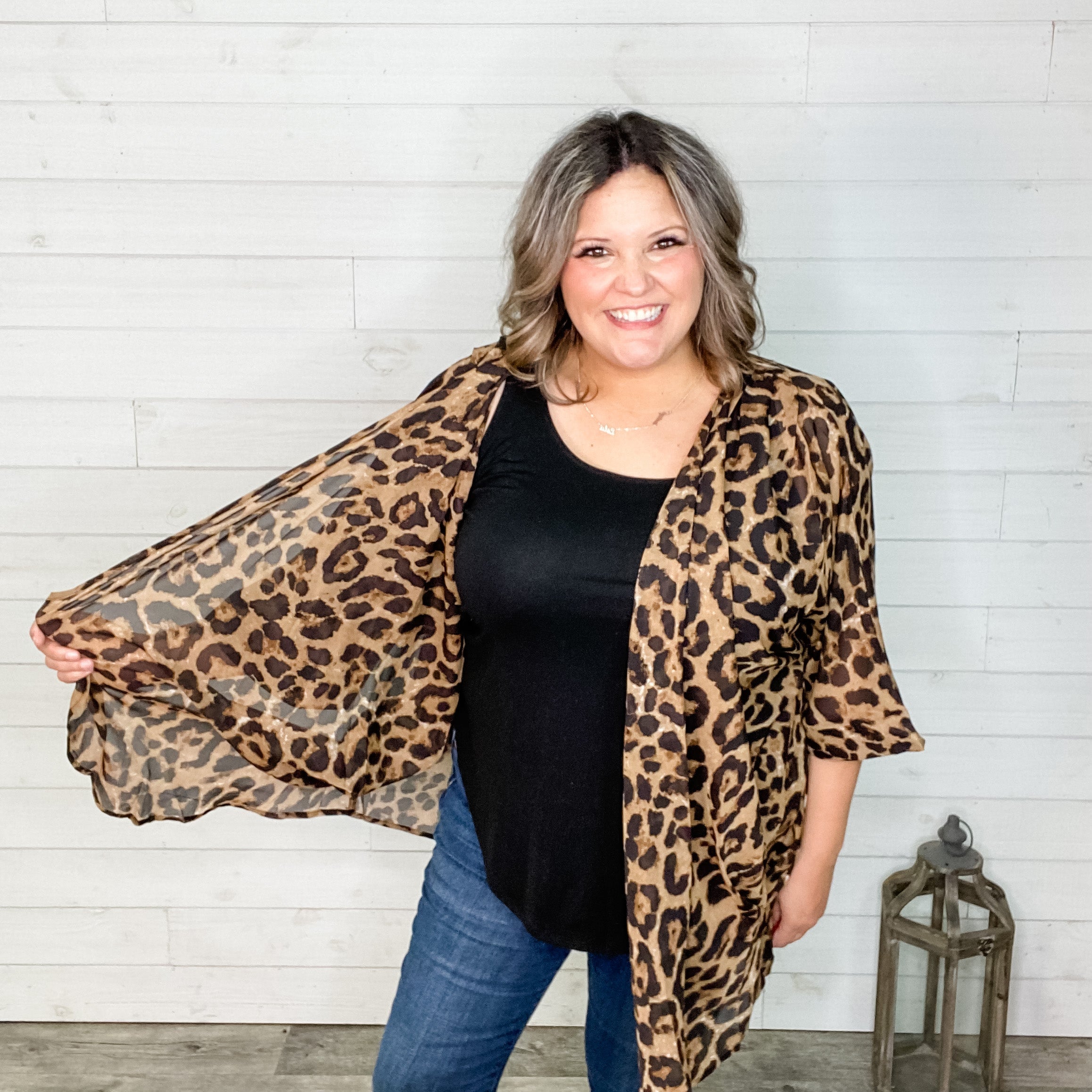 "It's A Neutral" Animal Print Kimono-Lola Monroe Boutique