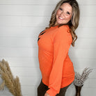 "Jack O Lantern" Long Sleeve Ribbed Top-Lola Monroe Boutique