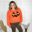 "Jack O Lantern" Long Sleeve Ribbed Top-Lola Monroe Boutique