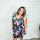 "Jana" Floral V Neck Tank Dress with Pockets-Lola Monroe Boutique