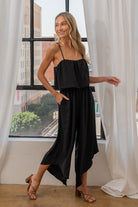 "Jaunt" Wide Leg Overall Jumpsuit-Lola Monroe Boutique