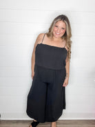 "Jaunt" Wide Leg Overall Jumpsuit-Lola Monroe Boutique