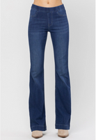 Jelly Jeans Jegging Flares (Blue)-Lola Monroe Boutique